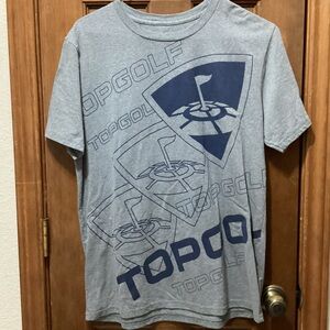 Top Golf gray navy L short sleeve t-shirt nice pre worn